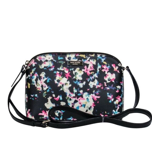 kate spade Handbags - Kate Spade - Black & Multicolor Abstract Print Crossbody Purse
